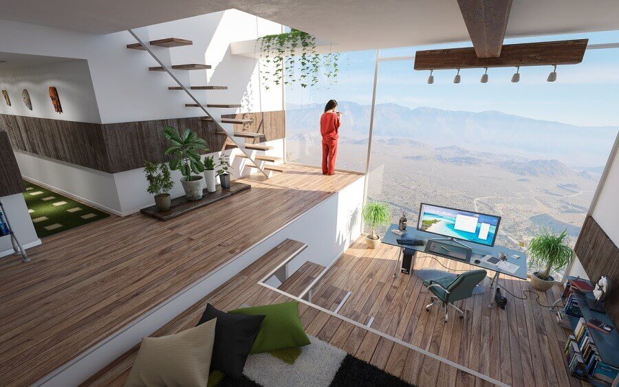 Эко-дизайн просторной квартиры