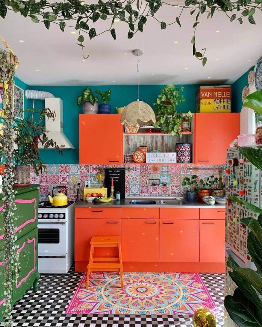 Кухонное пространство в стиле бохо