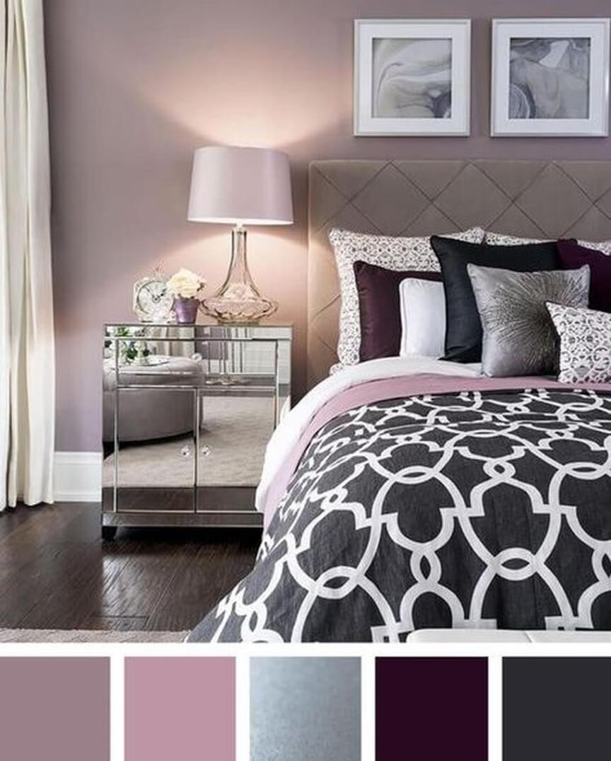 пастельноое сочетание цветов в интерьере спальни