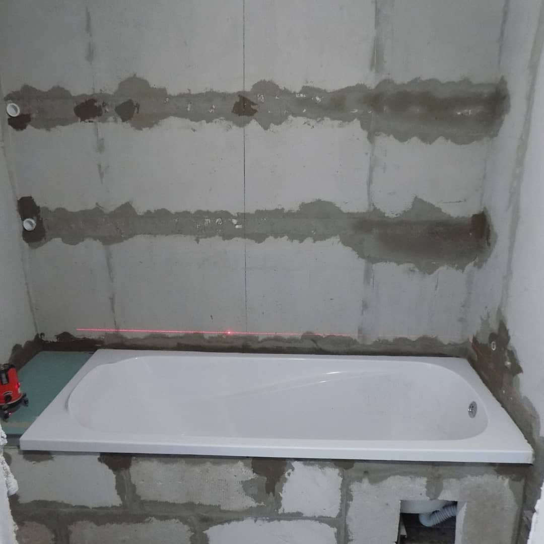 выравнивание стен в ванной
