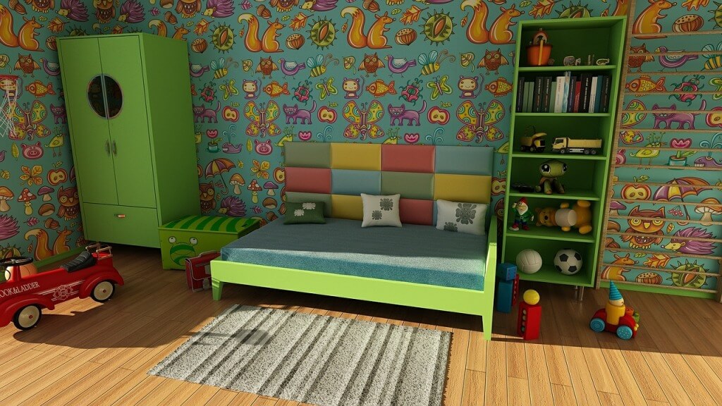 цветные стены в детской комнате