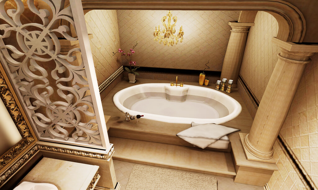античный стиль ванной