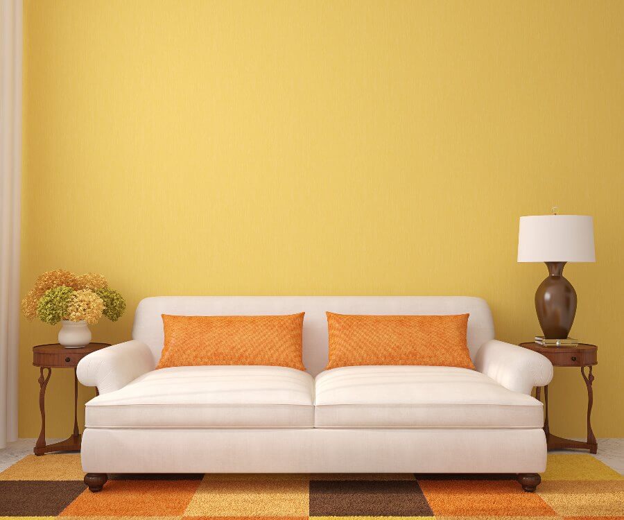 Желтый в интерьере: фото дизайна, идеи оформления комнат