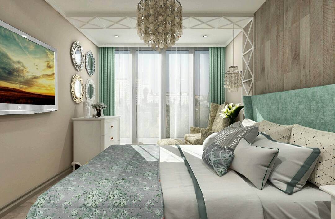 Дизайн светлой спальни в стиле прованс