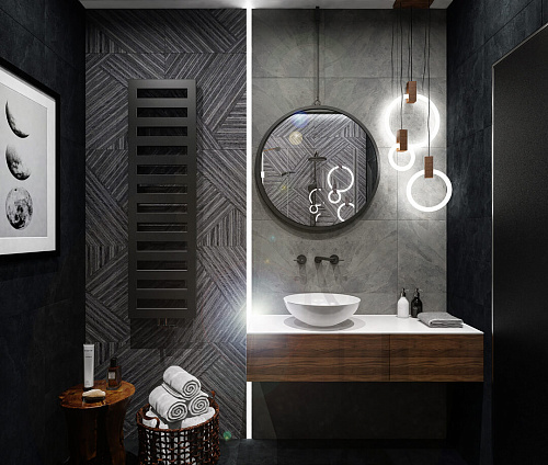Грамотный дизайн черной ванной комнаты: идеи и сочетания темного цвета